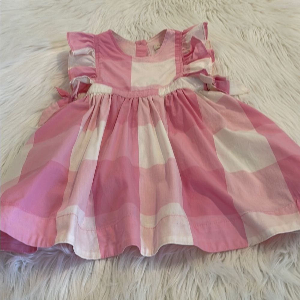Pink Chicken Pink & White Check Toddler Girls Dress